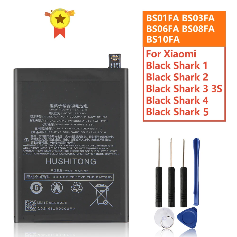 

Replacement Battery For Xiaomi Black Shark 5 4 Pro 3S 3 2 1 Black Shark Helo BS01FA BS03FA BS06FA BS08FA Rechargeable Battery