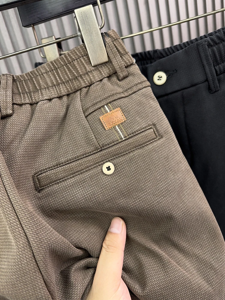 

Svip Luxury Men's Thiened Fce Lined Straight Leg Pants Warm Casual Pants Faionable Urban Sle Autumn Winter