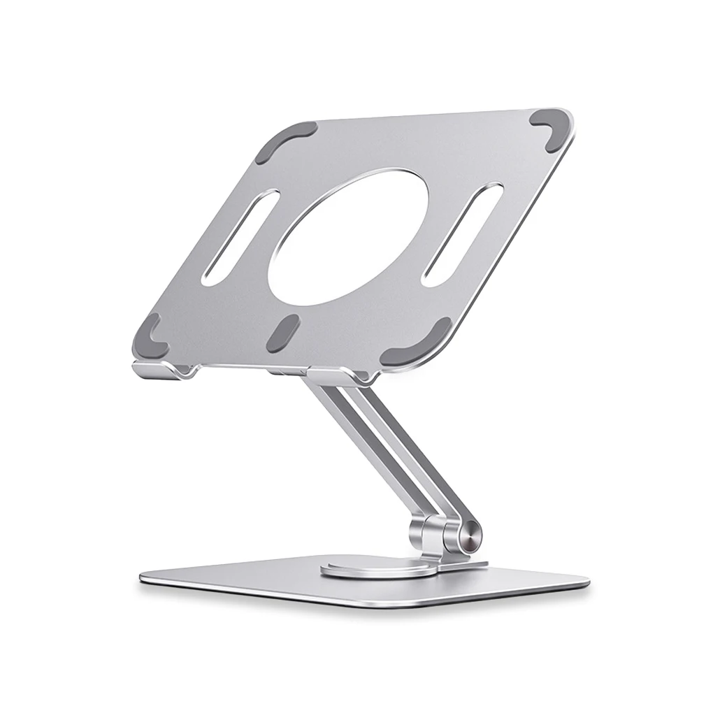 Foldable Tablet Holder 360 Degree Rotating Height Adjustable Stand Mount Cradle Portable Office Cellphone Bracket