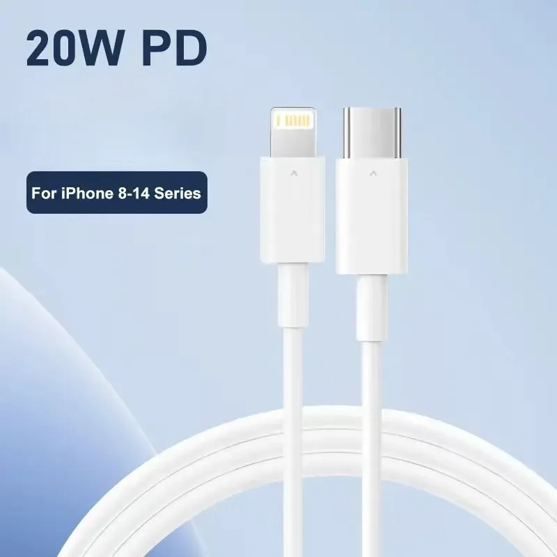 PD 20W USB-C auf Lightning Schnellladekabel für iPhone 14 13 12 11 Pro Max X XR Plus iPad Datensynchronisationskabel für Apple