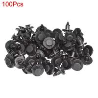 100pcs Automotive Black PP Bumper Rivets Liner Fasteners Door Trim Panel Clip Car Body Retainer Buckle Universal Spares