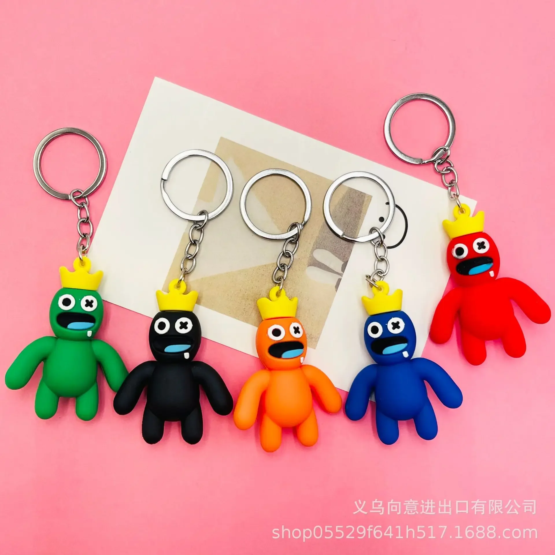 Cartoon Rainbow Friend Keychain Cartoon Keychain Cartoon Character Free Shipping Creative Gift Action Figure DIY Jewelry