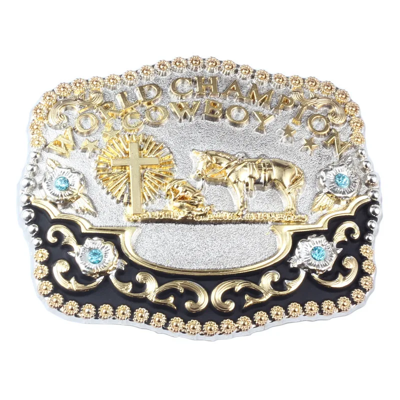 Praying Cowboy Belt Buckle Belt Accessories Huge Alloy Buckle