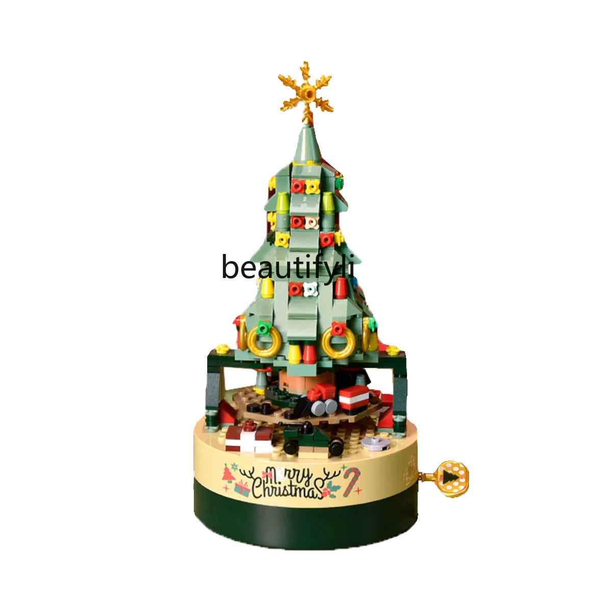 

Christmas tree building block small gift eight music box birthday gift girlfriend creative ornament toy