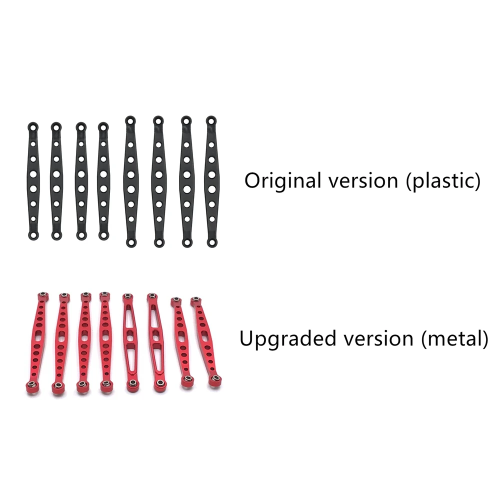 8Pcs Metal Link Rod Pull Rod Linkage for HB Toys ZP1001 ZP1002 ZP1003 ZP1004 ZP 1001 1/10 RC Crawler Car Upgrade Parts,A