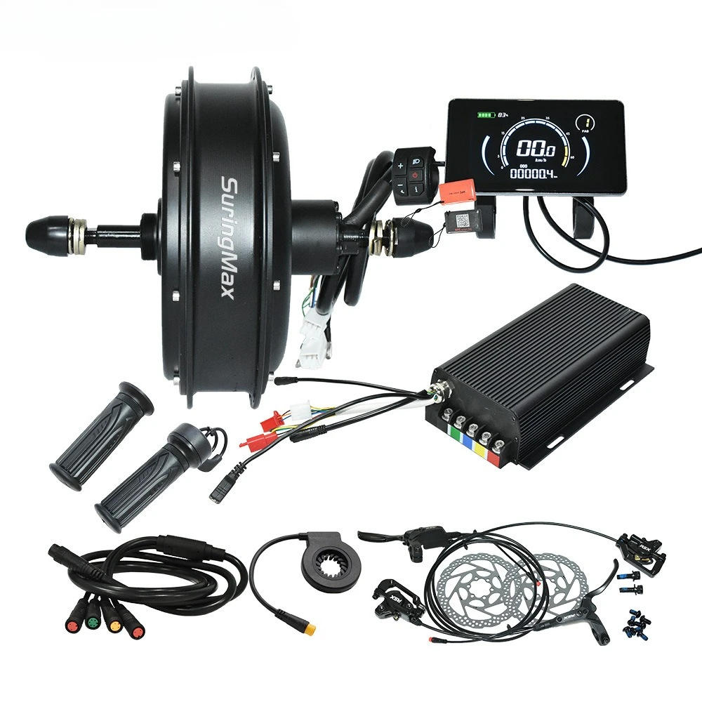 Electric Motorcycle Fat Tire Rear Drive Saab 100A Controller 72v5000w Electric Bicycle Snow Motor Modification Kit