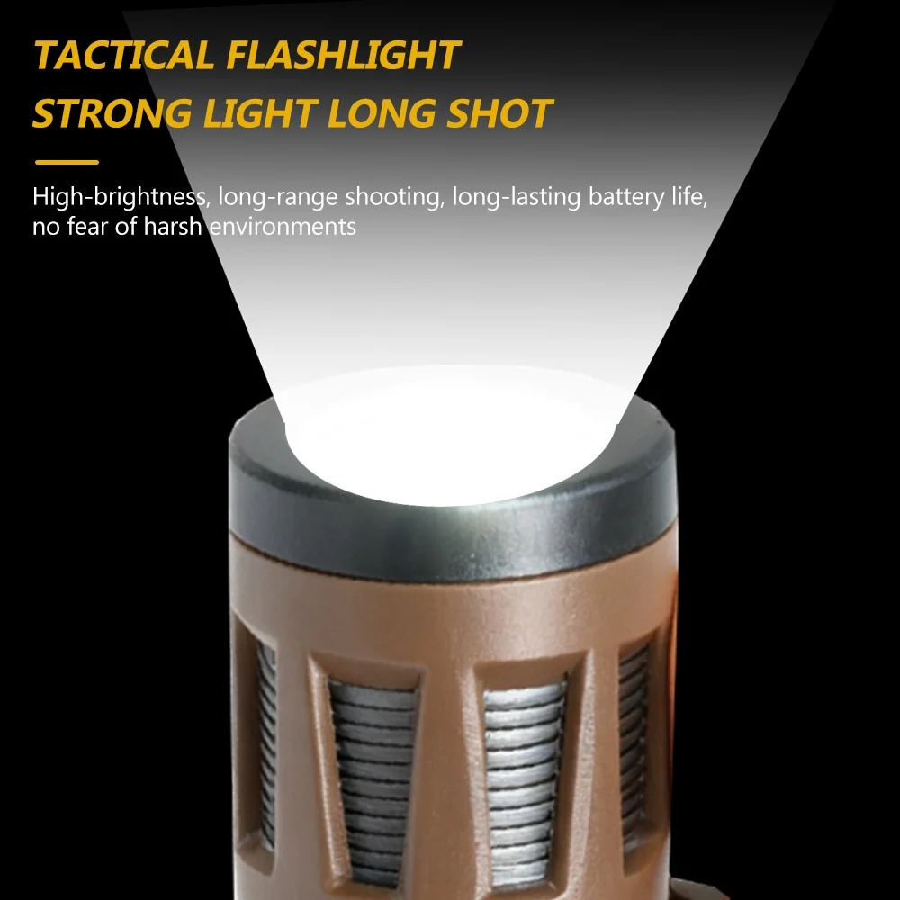 BOOIU Tactical Flashlight WML-G2 Strobe LED Light Airsoft Outdoor 400 Lumens Hunting Flashlight Waterproof Camping Strong Torch