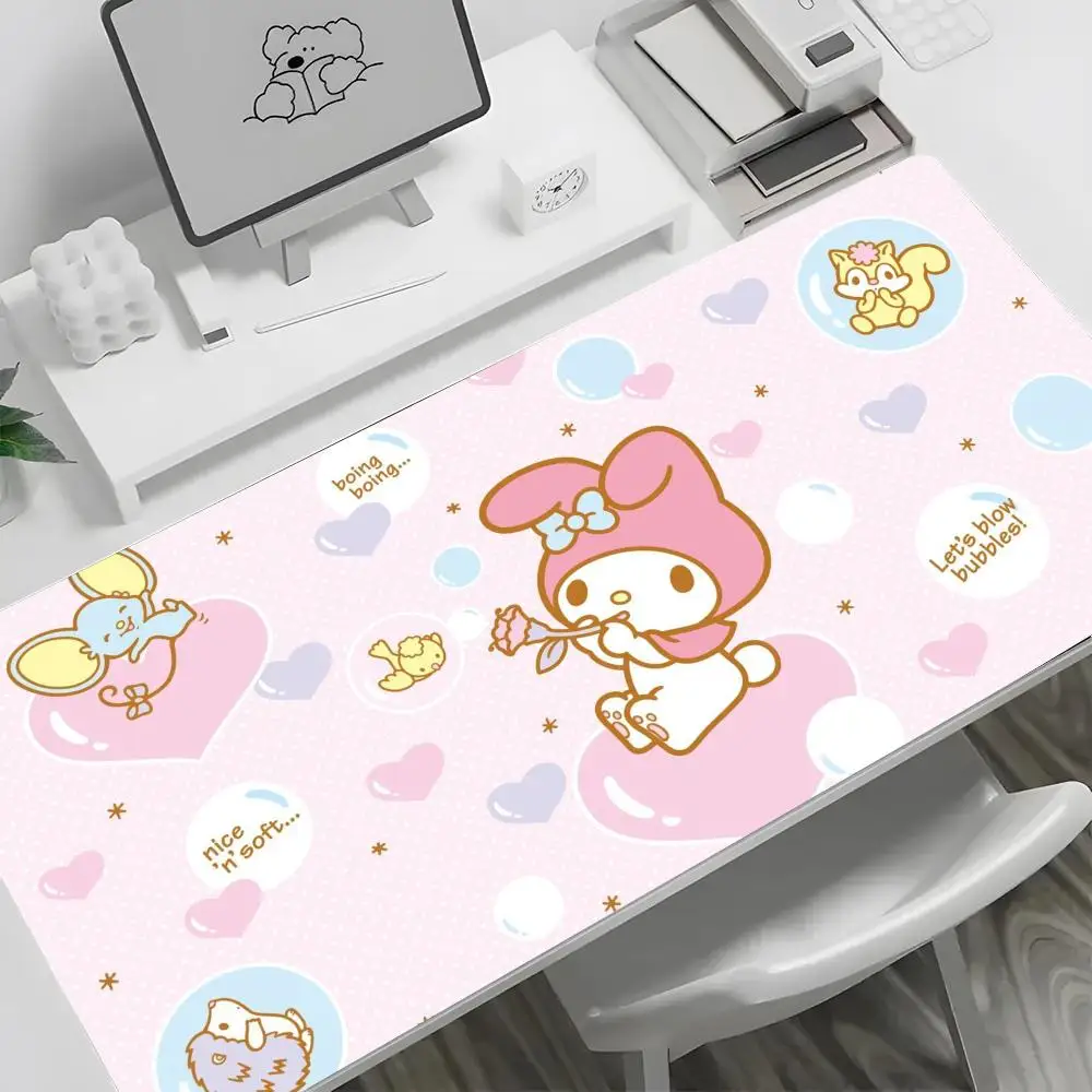 

Cute M-My Melody-S Mouse Pad Large Keyboard Mouse Desk Pad Non-slip Player Rubber Gaming Mouse Pad Laptop Carpet 600x300