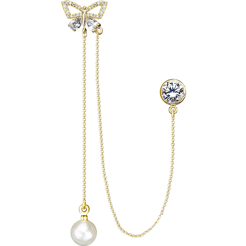 

*Butterfly tassel brooch chain collar pin, high-end and exquisite new fashionable brooch pin buckle, suit clothing accessories