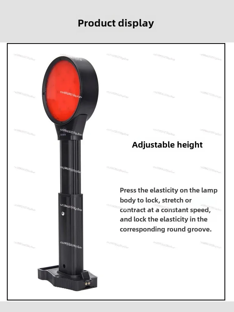 Luz de señal de potencia de ferrocarril roja, luz azimut de doble cara, luz de advertencia retráctil