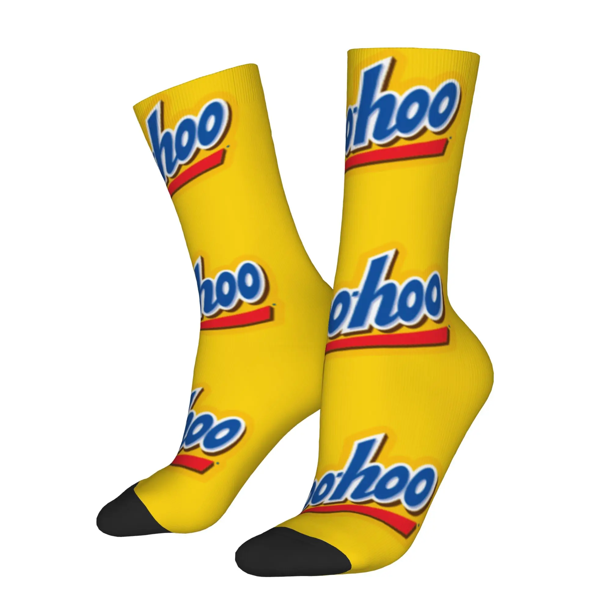 1 Pair Funny Sock Yoo-hoo Logo (1) Hip Hop Seamless Pattern Printed Men Crew Socks Casual Men's Socks