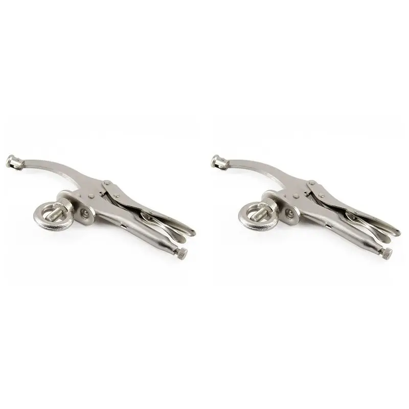 A84E-2 Pcs 9 Inch Drill Press Vice Clamp Woodworking Holding With Lock And Release Lever Locking Pliers