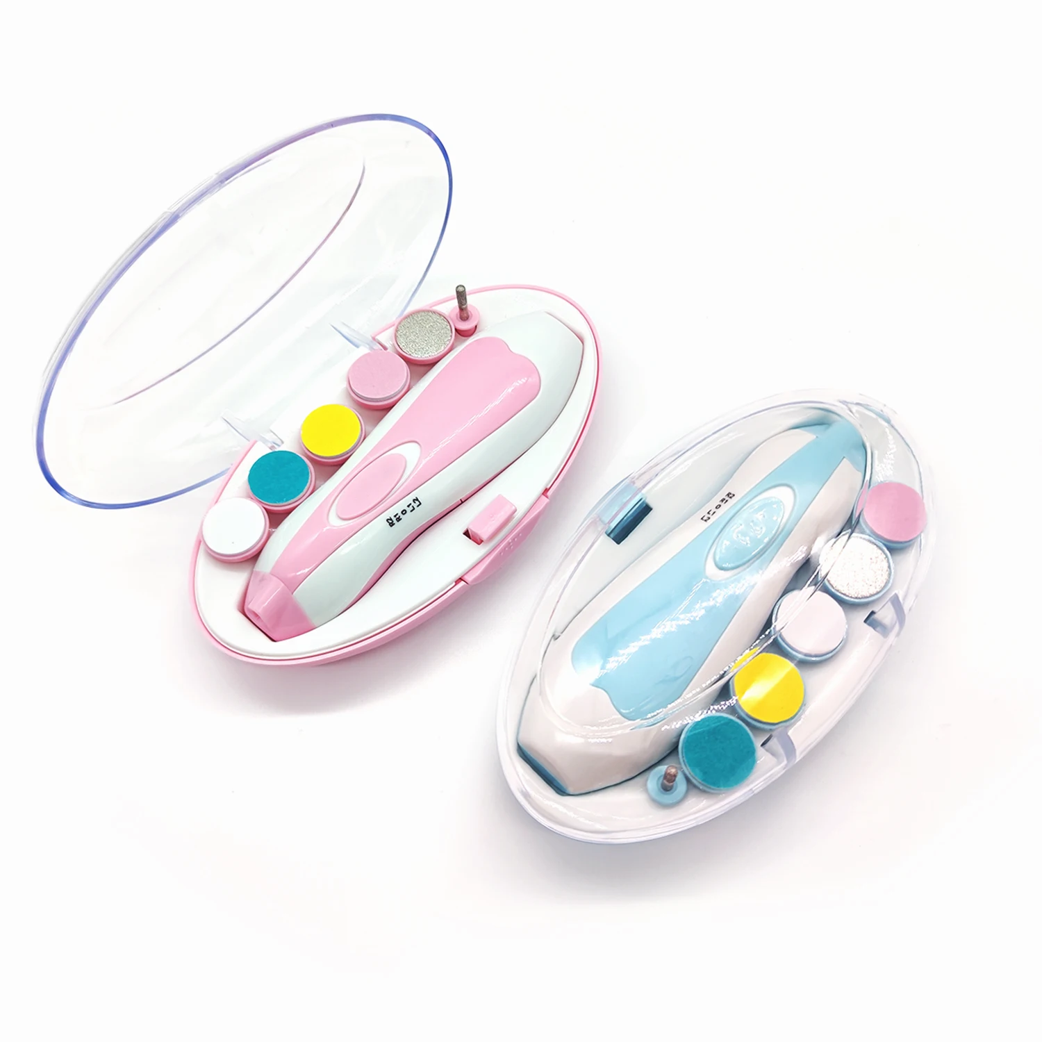 Electric Baby Nail File Nail Clipper Toddler Toenail Care Set Nail Scissors Blue Pink Boys Girls Safe Not To Hurt Baby Hands