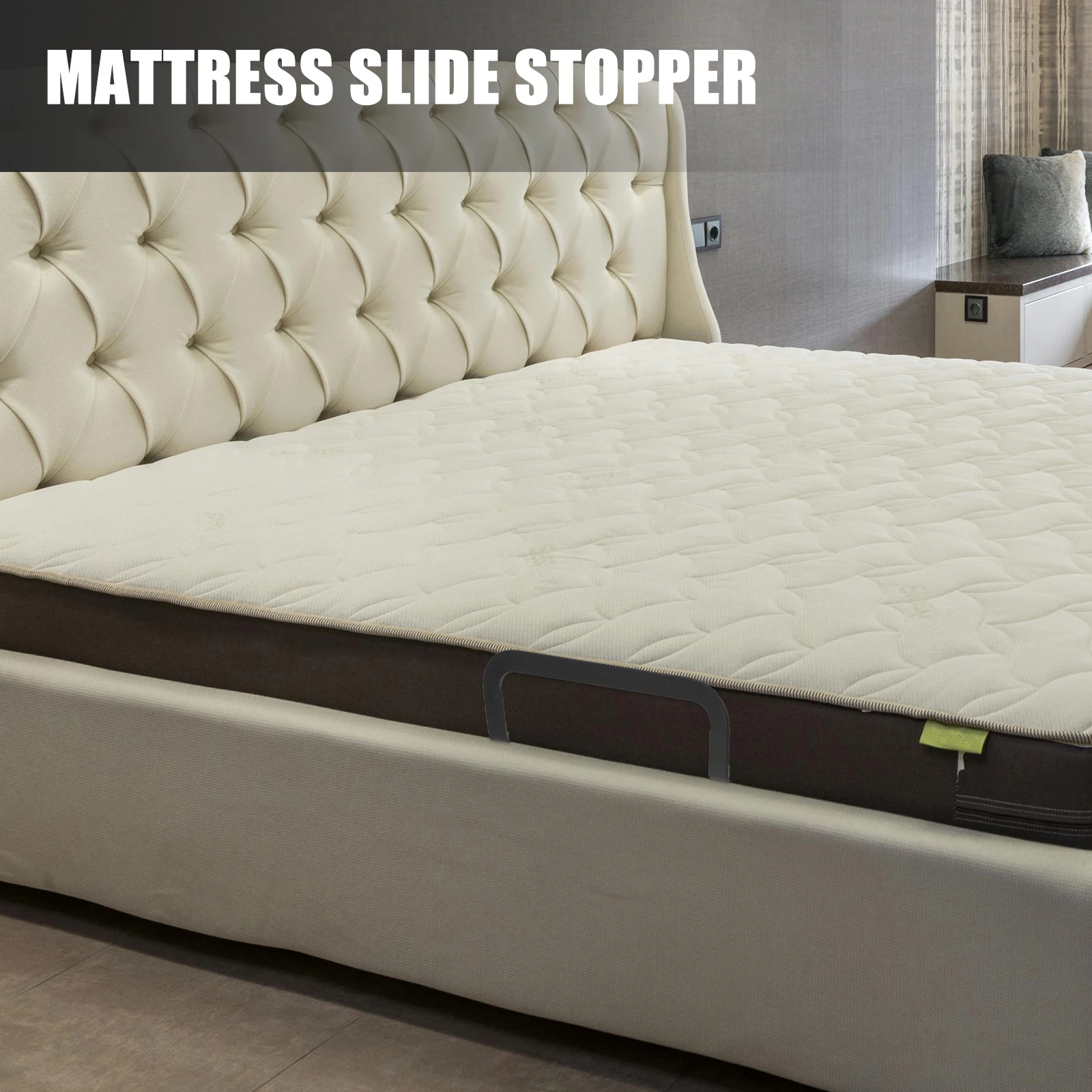 

Mattress Retainer Bar Anti-Slip Stoppers for Bed Frame Metal Bracket Preventer Travel Bedding Accessories