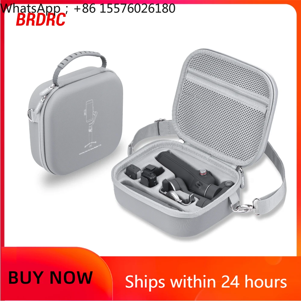 BRDRC Gimbal Osmo Mobile 7P Case PU Leather Portable Storage OM 7P Shoulder Bag Travel Hard Box for DJI OM 7P Accessories