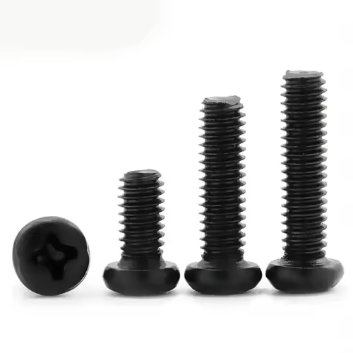 100pcs/lot Cross Recessed Pan Head Screw M1 M1.2 M1.6 M2 M2.5 M3 M4 M6 Carbon Steel Black Phillips Machine Screw GRADE 4.8 - Image 3
