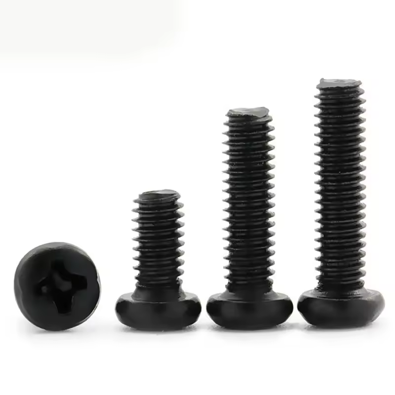 100pcs/lot Cross Recessed Pan Head Screw M1 M1.2 M1.6 M2 M2.5 M3 M4 M6 Carbon Steel Black Phillips Machine Screw GRADE 4.8 - Image 3
