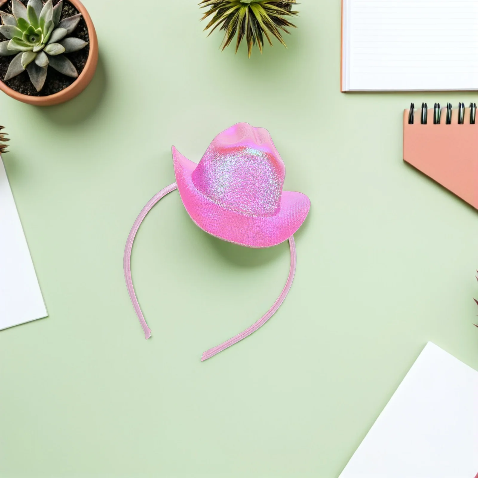 عصابة رأس على شكل قبعة رعاة البقر، عصابة غربية للنساء خفيفة الوزن للحفلات والمهرجانات، إكسسوار راعية البقر وأعياد الميلاد والهالوين