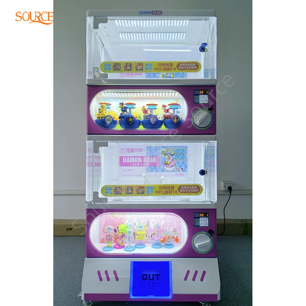 Machine Source Manufacturer Customized Gacha Double-deck Capsule Vending Machine Twisted Machine