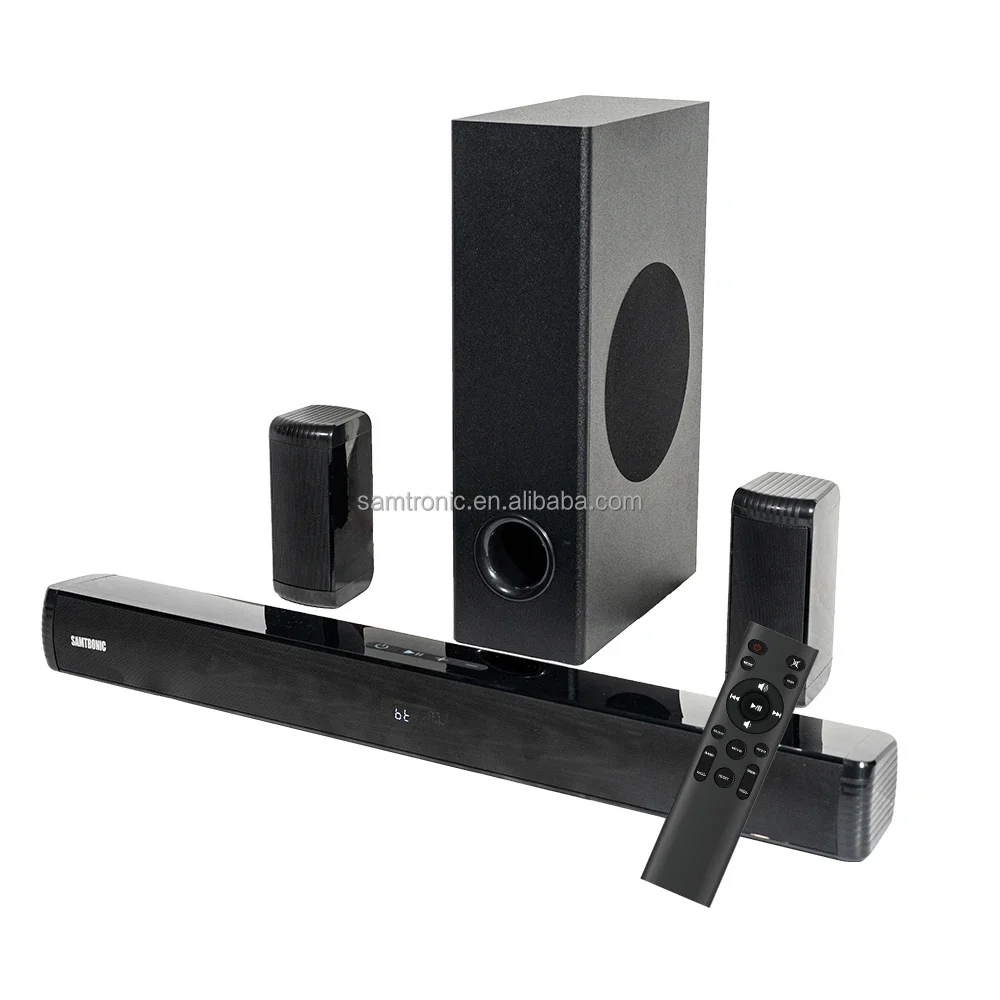 2024 Hot Sale Real 5.1 Home Theater System Bluetooth Wireless Tv Sound Bars Speaker Audio Soundbar With Subwoofer For Pc Tv Home