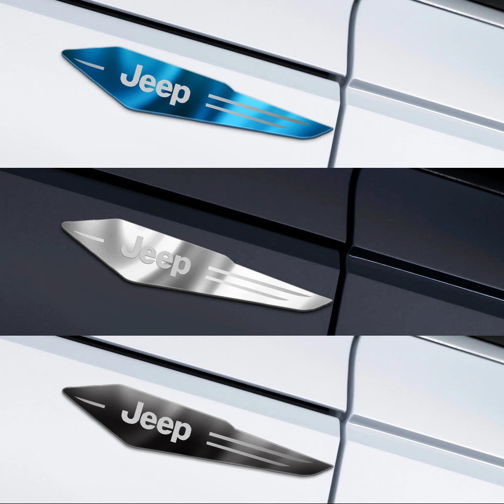 

2Pcs Car Fender Side Emblem Sticker Decoration For Jeep Wrangler Renegade Compass Gladiator Cherokee JL Grand JK Patriot Libert