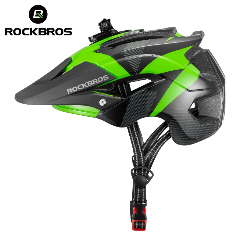 

ROCKBROS Bicycle Helmet MTB Road Bicycle Helmet PC Shell EPS High Density Foam Tail Light Connectable Cycling Helmet Accessories