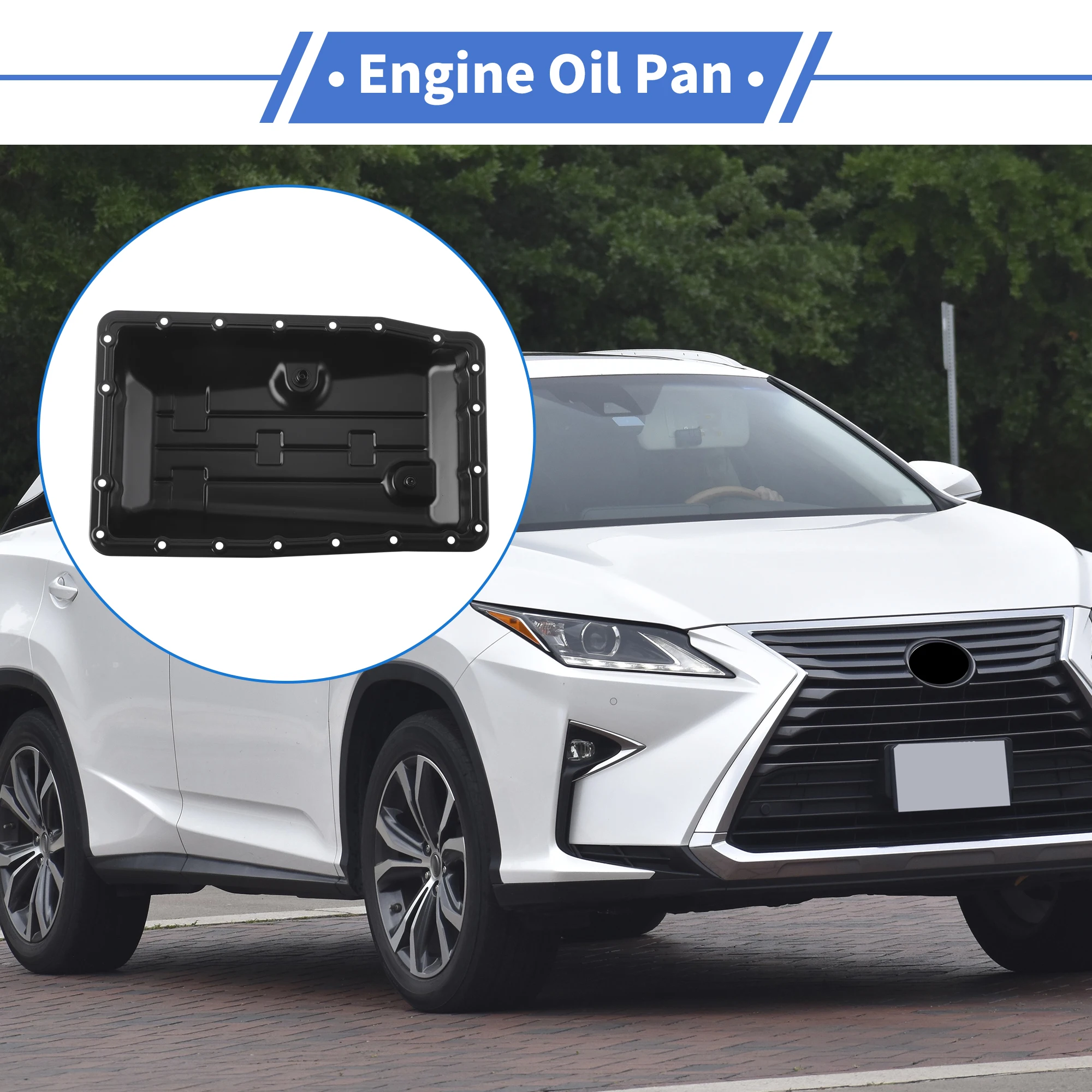 

UXCELL No.351060C010 Масляный поддон двигателя для Lexus GX470 2004-2009, алюминиевый сплав, черный