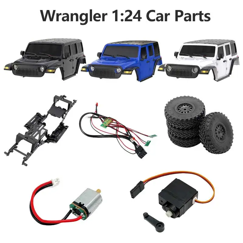 

Wrangler 78701 Climbing Vehicle 1:24 Off Road Vehicle Parts Frame Body Tires Shock Absorbers