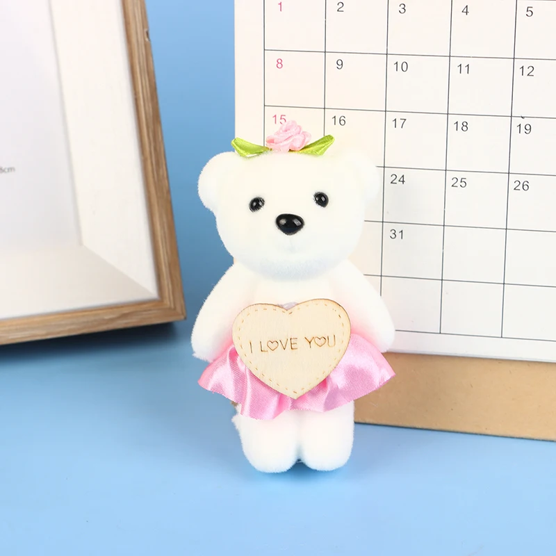 귀여운 부드러운 봉제 곰 봉제 폼 장난감, 만화 부케 인형, 미니 곰 인형 장난감, 작은 선물 가방 펜던트 인형-시리즈 3, 10cm, 10 개