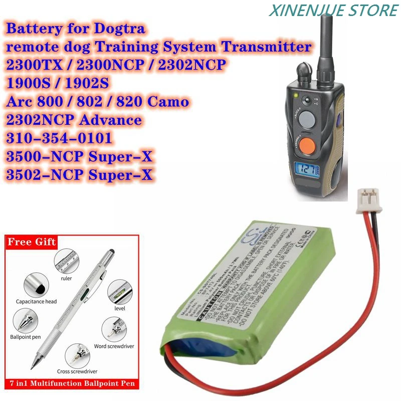 طوق بكلاب بطارية 7.4 فولت/500 مللي أمبير BP74T2 لأجهزة إرسال Dog tra 1900S ، 1902S ، أجهزة إرسال 2300NCP ، 3500-NCP ، 3502-NCP2300TX ، 2302NCP #1