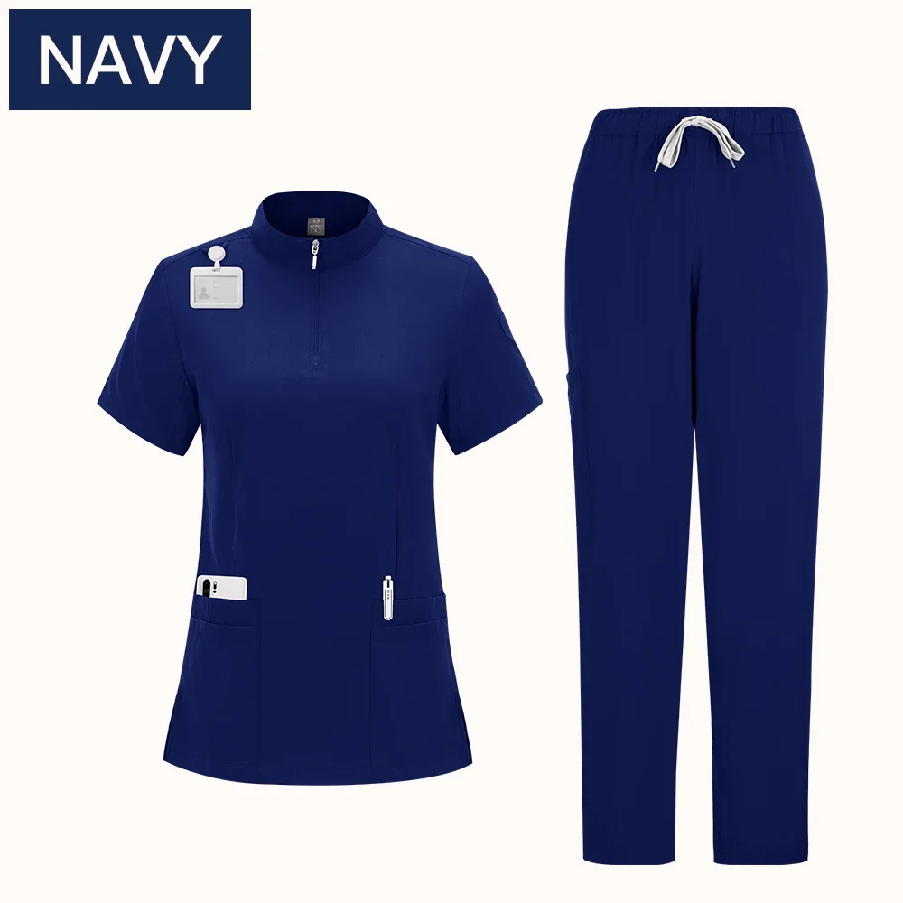 Well Fit Medical Scrubs Uniform Women Scrub Sets Nursing Accessories Hospital Surgery Gowns Dental Clinic Beauty Salon Workwear