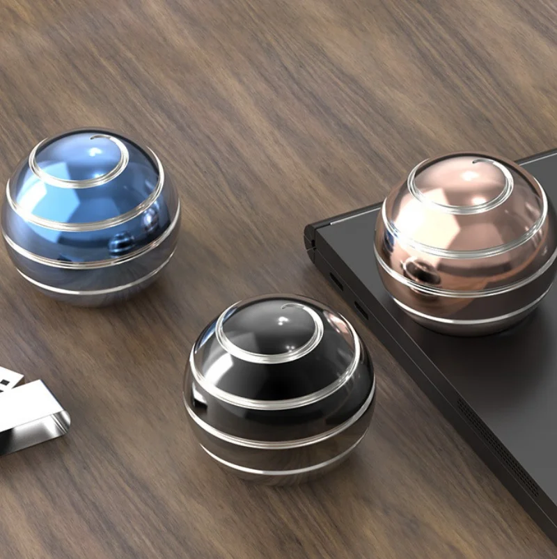 Kinetic Metal Spinner Toy Rotating Fortune Ball Aluminum Alloy Fidget Gyro Focus Training Sensory Aid Adult Tools Stress Relief