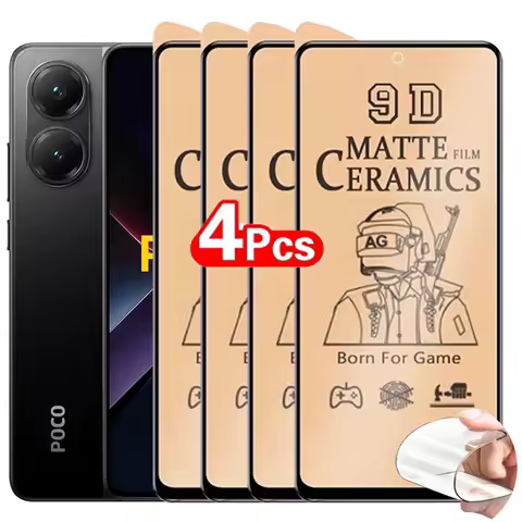 4PCS Matte Ceramic Film for POCO X7 X6 X5 X4 X3 M7 M6 Pro 4G 5G Screen Protector for POCO F8 F7 Ultra F6 F5 Pro Not Glass Film