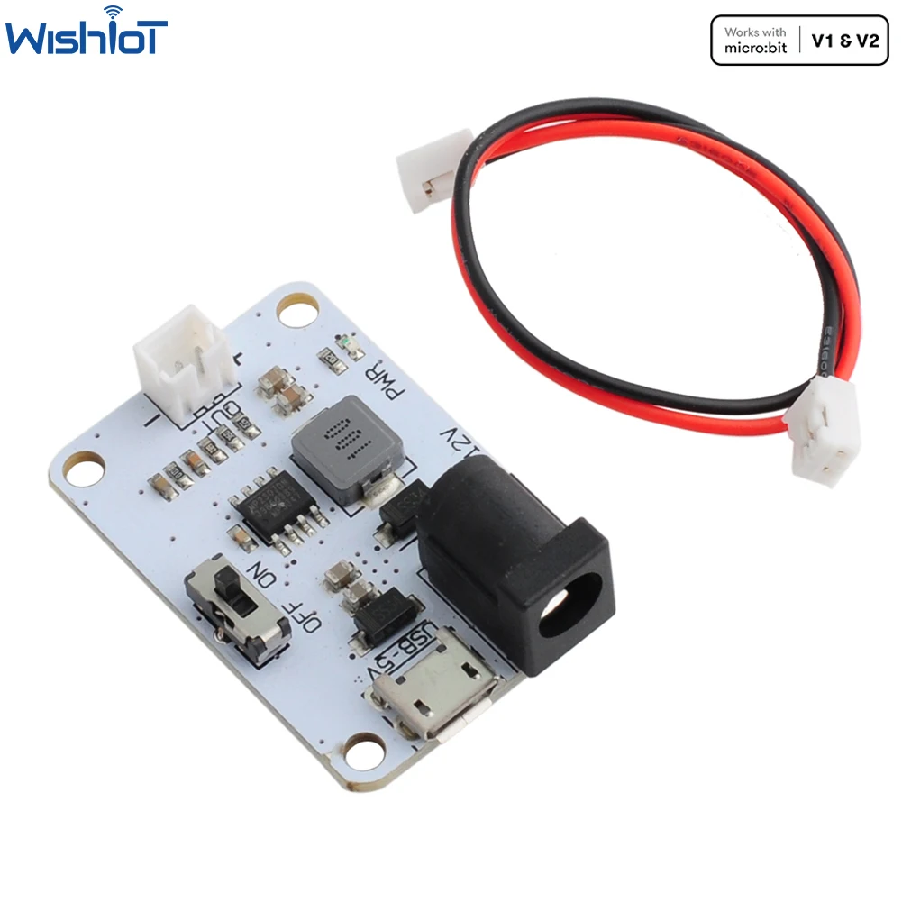 Micro:bit Power Supply Module 3.3V 2A Input DC5V-12V for Kids Fun Coding Programming Learning Class Teaching BBC Microbit