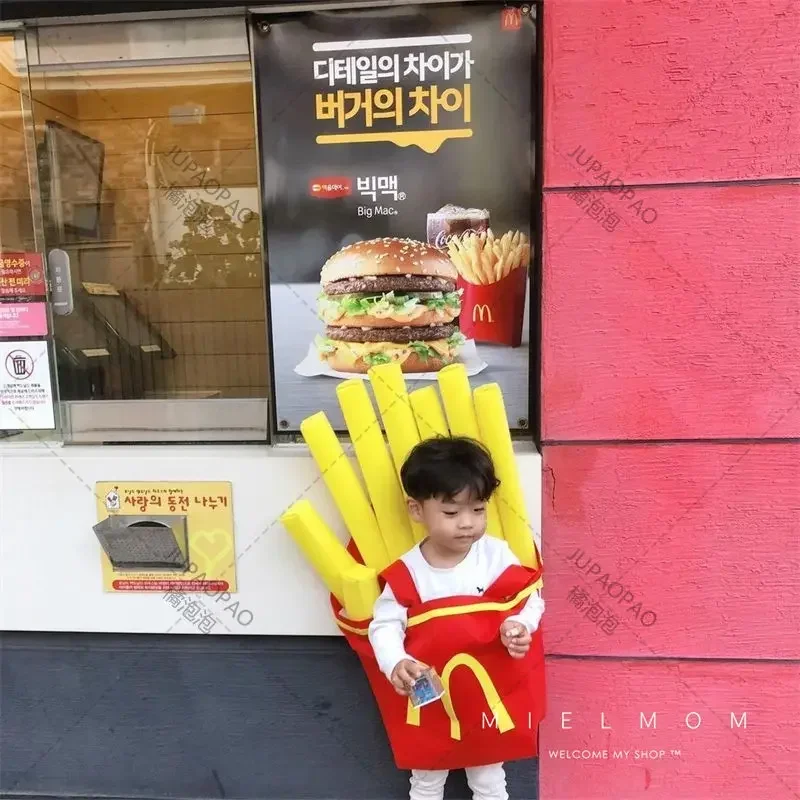 2025 New New Halloween Creative Spoof Fries Baby Costume Set for Boys and Girls Stage Performance Costumes Cossplay Sexy AA