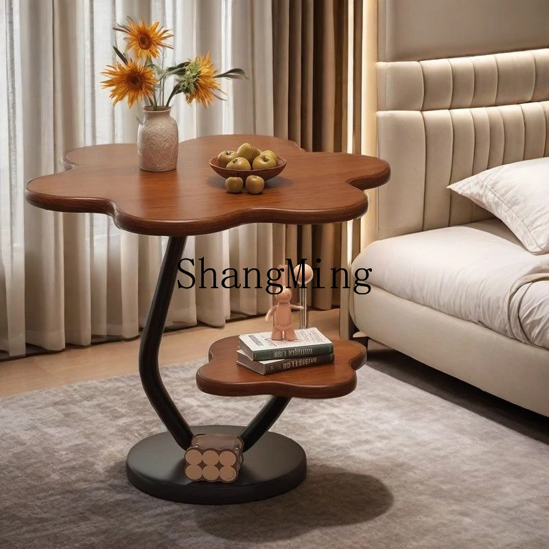 

SM home retro style sofa side few living room small tea table master bedroom bedside table balcony shelf
