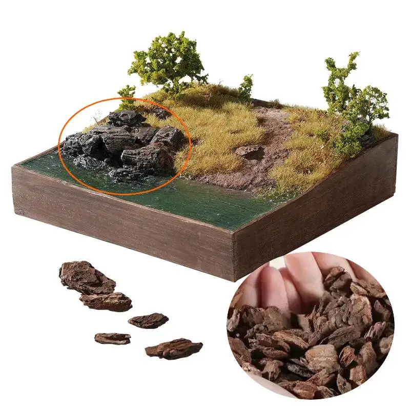 50G/BAG Diy Simulation Stone Bark Model for Model Making/Mountain Fairy Garden Accessories/Micro Diorama/Sandtable Landscape