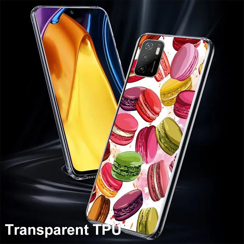 Macaron Ice Cream Cake Doughnut Case Phone Cover for Xiaomi Mi 11T 12T 10T 9T Pro 11i 12X 13 12 11 10 9 8 Lite 6X 5X A3 A2 Trend