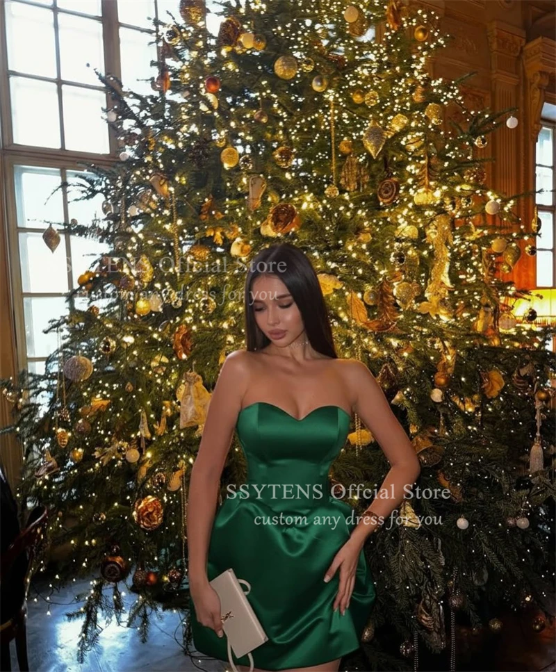 SSYTENS Sweetheart A-Line Sexy Mini vestidos de graduación satén de seda vestidos de noche cortos robe de soirée vestidos de cóctel vestidos de fiesta