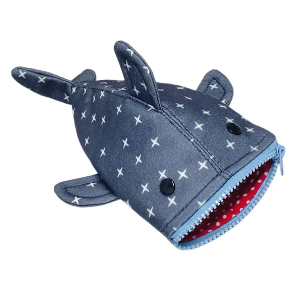 حقيبة أقلام رصاص فريدة من نوعها على شكل قرش، نمط نجمة، تخزين واسع، مادة متينة، حامل أقلام محمول للطلاب المحترفين #4