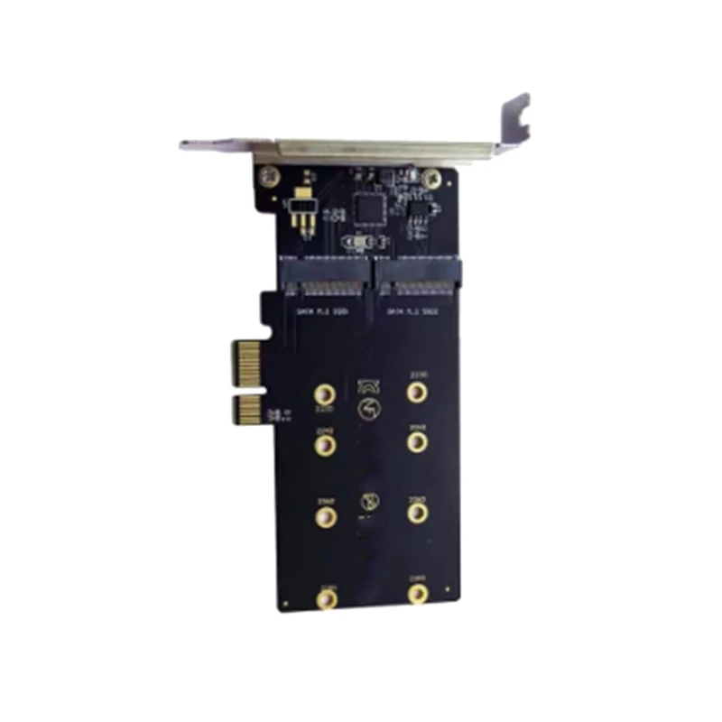 PCIE to 2 Port M.2 NGFF SSDs Adapter PCIE Expansion Card Controller Card Adapter 601B