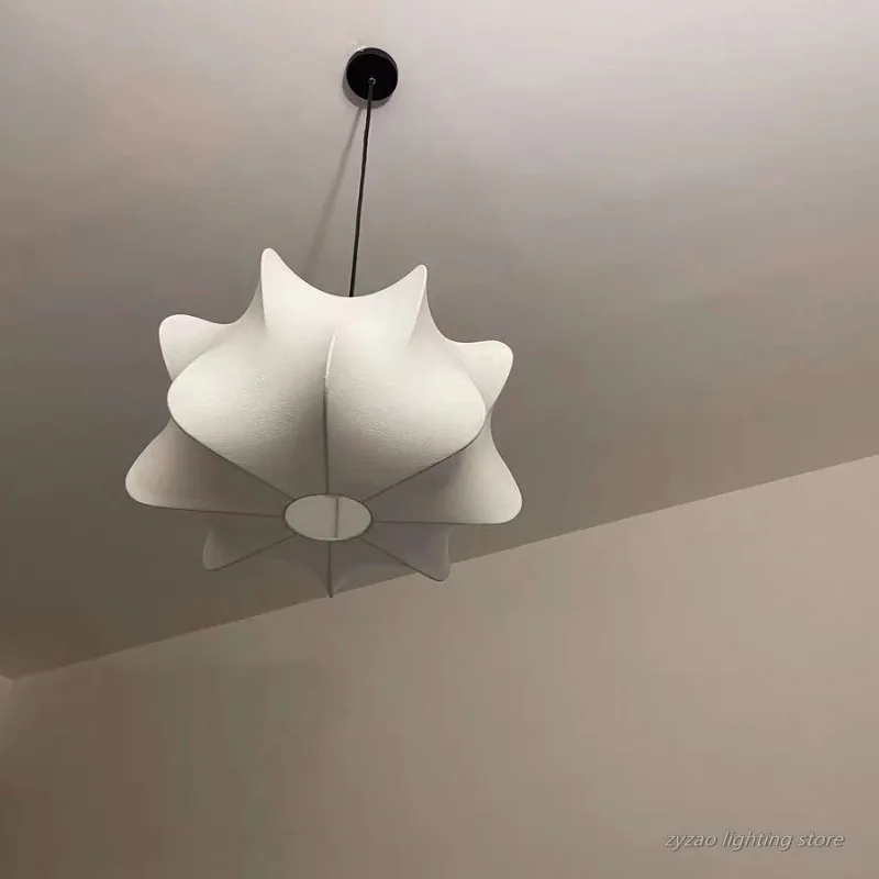 Minimalist silk Pendant Light Cocoon Pendant Lamp For Dining Room Kitchen Bedroom Home Decor Japanese Style Silk Pendant Lamp