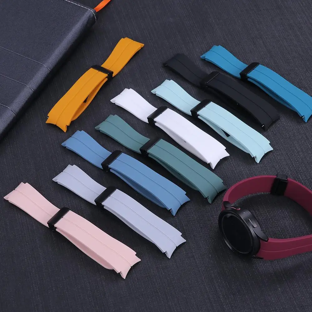 No Gap Silicone Strap For Samsung Galaxy Watch 7/6/5/4 40mm 44mm Magnetic Buckle Band for Galaxy Watch 4/6 Classic 42/46/43/47mm