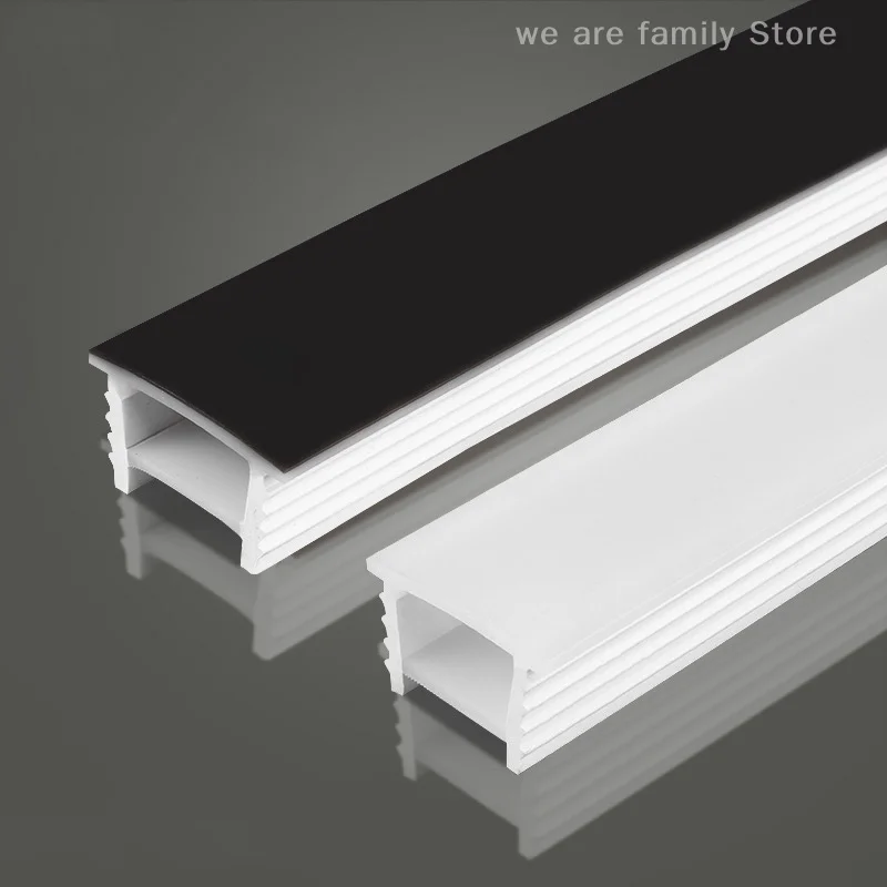 1 Piece Soft Recessed Silicone Diffuser Channel For 5050 COB Flexible Ribbon Strip Light 1/3/5M Embedded LED Neon Rope Tube