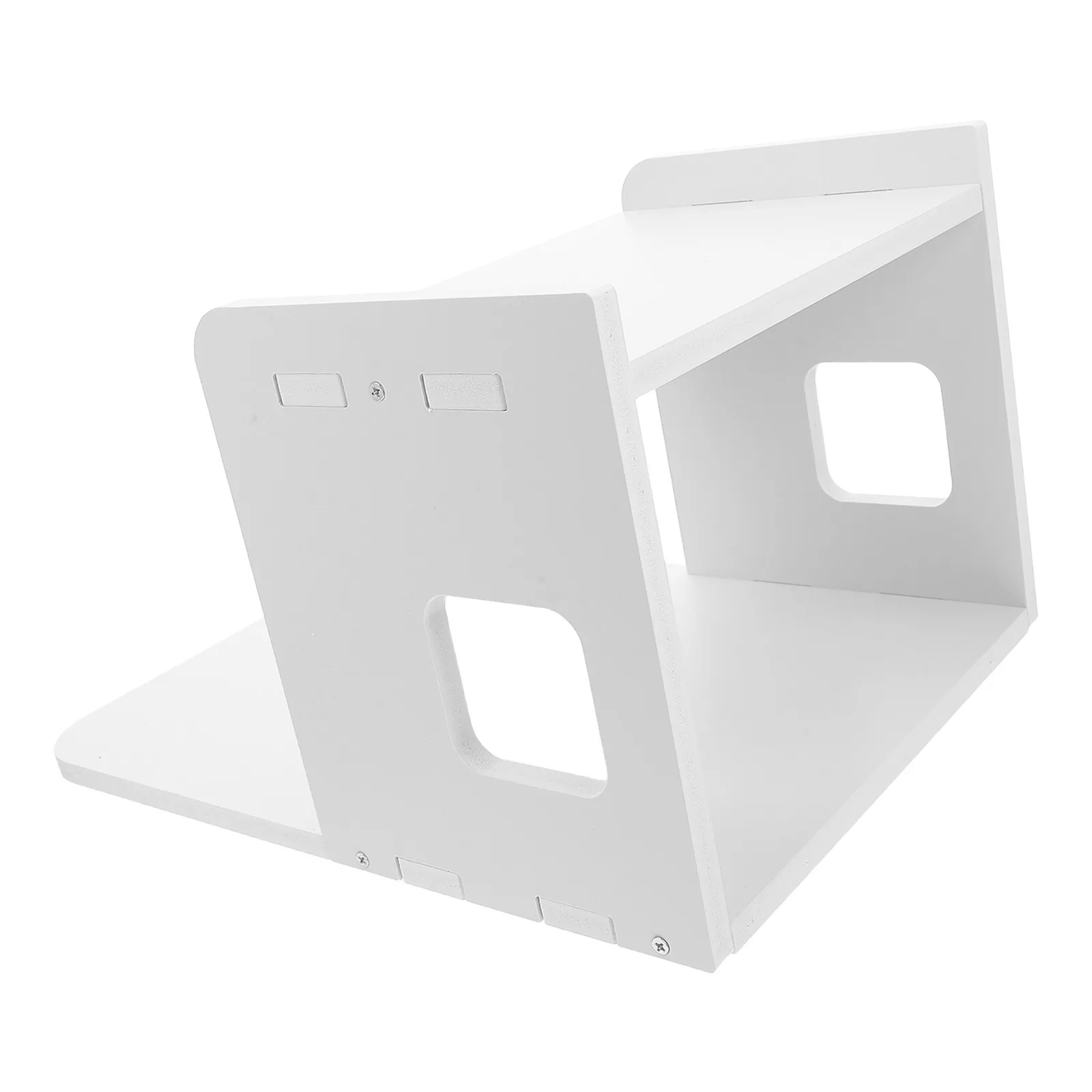 2 Tier Desktop Printer Stand Holder Shelf for Small Label Printers Office Desk Organizer Sturdy Construction Side Cable Hole