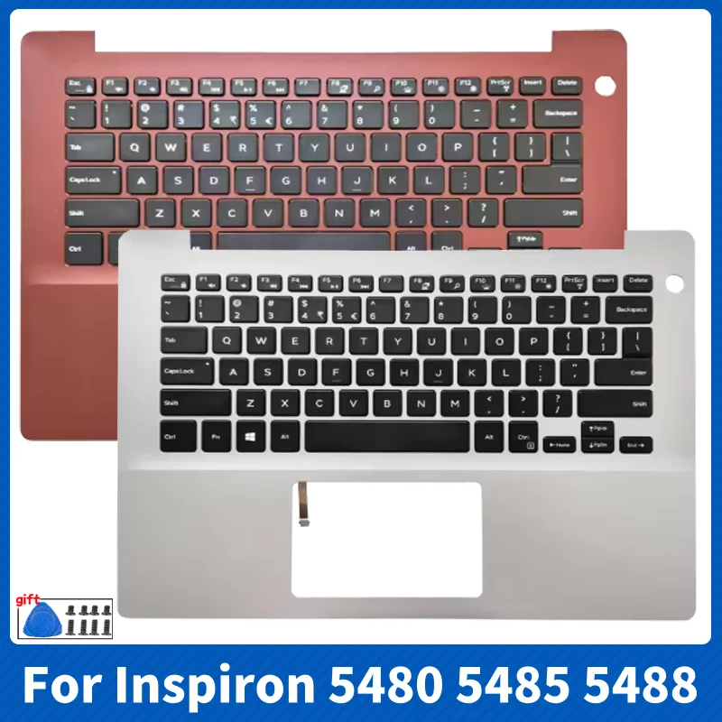 

New Original for Dell Inspiron 14 5480 5485 5488 Laptop Palmrest Upper Case with US Backlit Keyboard Computer Replacement Parts