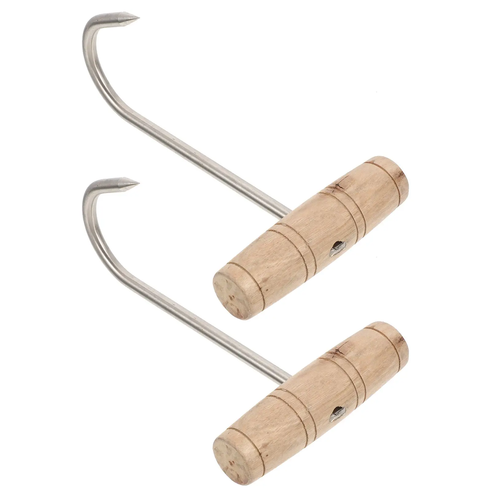 

2Pcs T-shaped Meat Hooks Stainless Steel HangingHooks for Butchering Shop Kitchen Slaughterhouse StorageTools