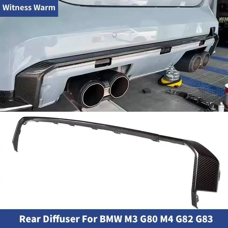 مادة ألياف الكربون الجافة شفة ممتصة للصدمات الخلفية الناشر الزخارف لسيارات BMW M3 G80 M4 G82 G83 طقم هيكل السيارة ضبط 2021-UP