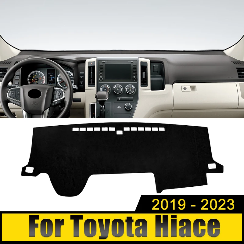 

For Toyota Hiace H300 GranAce Majesty Commuter 2019 2020 2021 2022 2023 Car Dashboard Avoid Light Cover Anti-UV Mat Pad Carpets