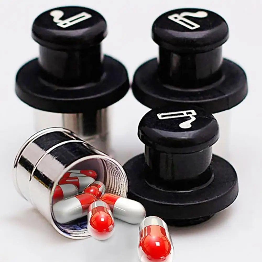 Pill Case Box Metal Car Lighter Shaped Safe Secret Privacy Stash Hidden Pill Box Container Safe Storage Case